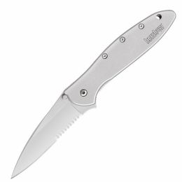 Kershaw Leek Assisted 3 in Bead Blast Comboedge SS Handle