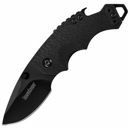 Kershaw Shuffle Folder 2.375 in Black Plain Black GFN Handle