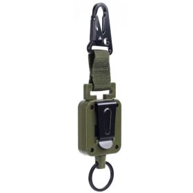 Outdoor Fishing Retractable Metal Hanging Buckle (Type: Style A, Color: Green)